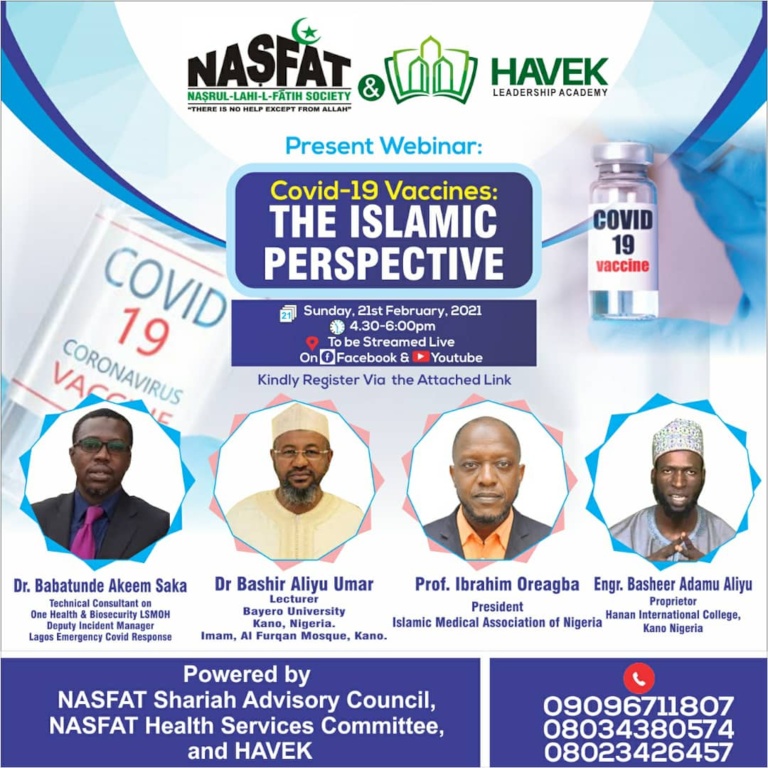 IMAN PRESIDENT TO SPEAK ON FEB 21ST NASFAT WEBINAR ON COVID-19 AND ISLAM