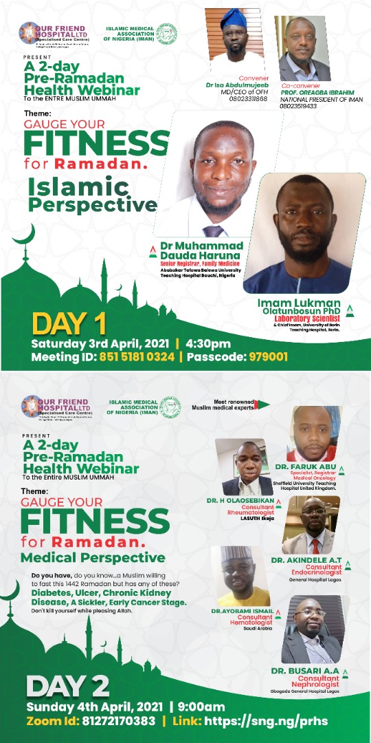 A 2-Day Pre-Ramadan Health Seminar