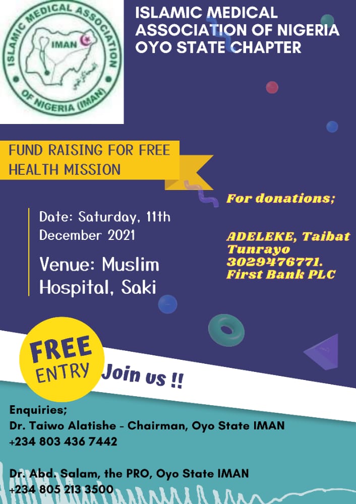 Fundraising for Free Health Mission – IMAN Oyo State