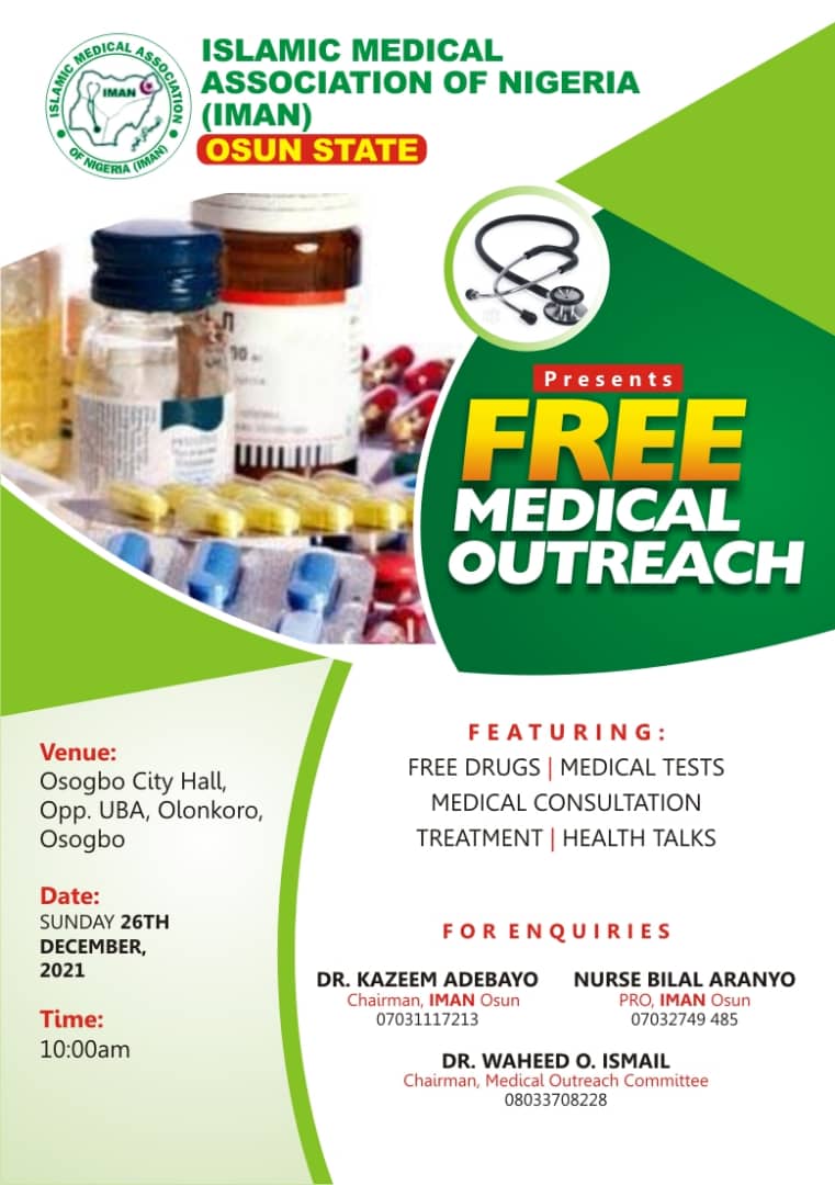 Free Medical Outreach 2021 – IMAN Osun State