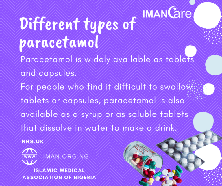 Different types of paracetamol – IMANCARE 018